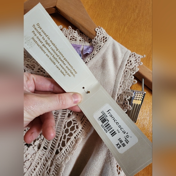 NWT Alya Faux Suade Lace Dress - Picture 6 of 10